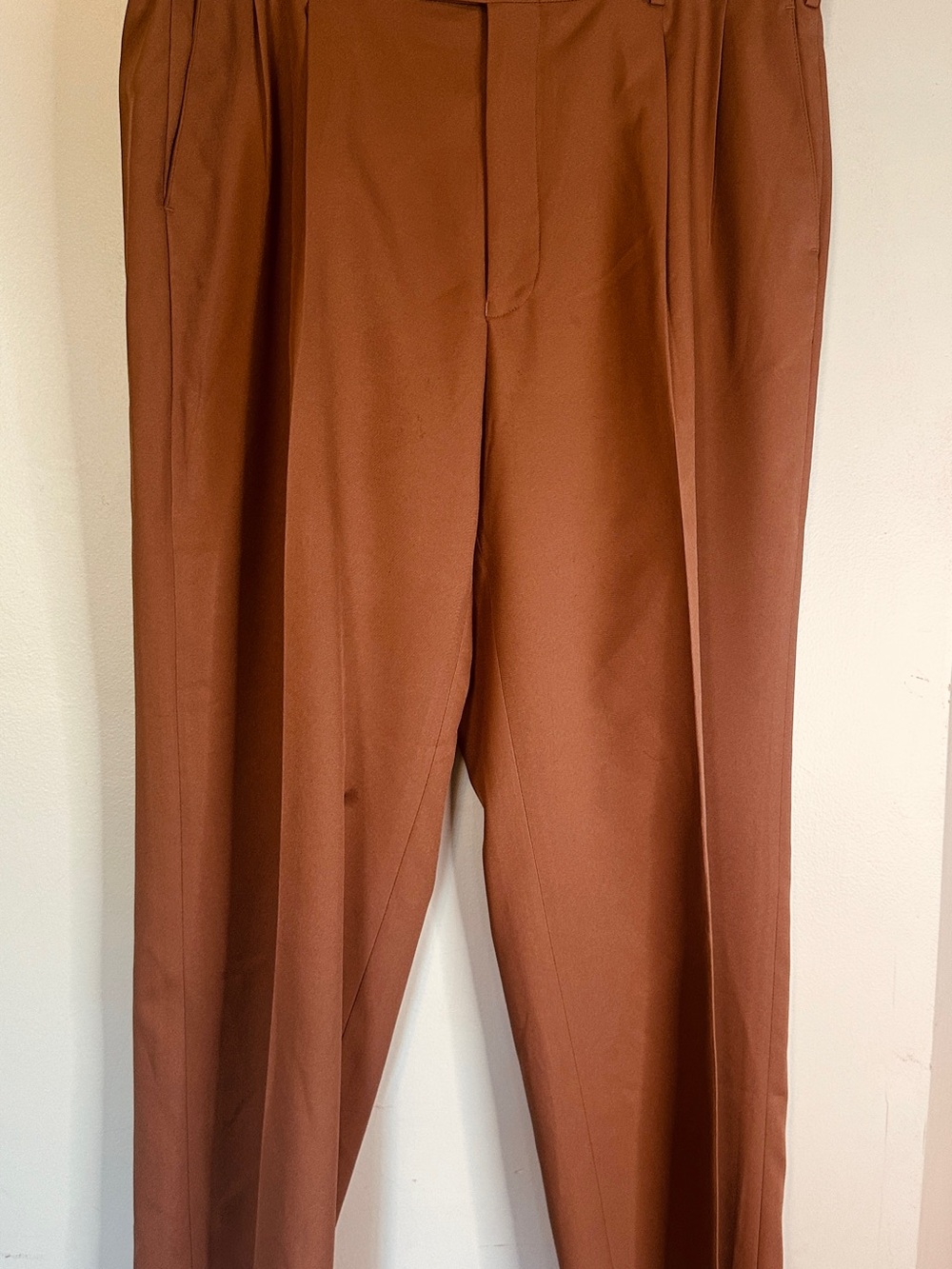 Men's Tailored Brown Dress Pants 34” waist